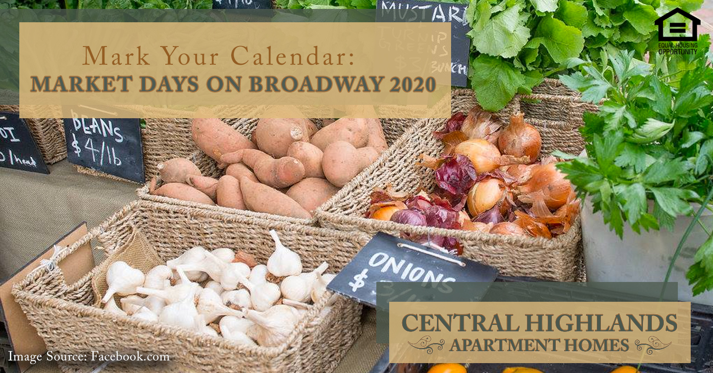 Mark Your Calendar Market Days on Broadway 2020 Central Highlands